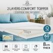 8cm Queen Size Copper Infused Memory Foam Mattress Topper Knitted Fabric Cover