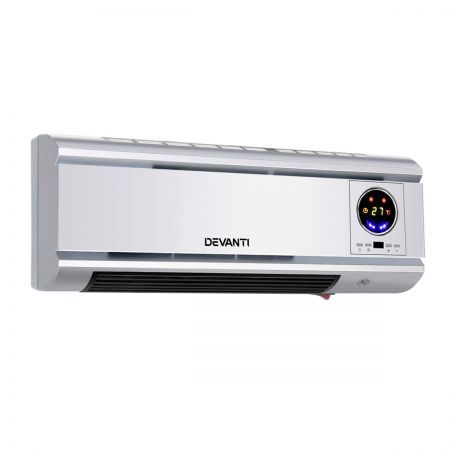 2000W Wall Mounted Panel Heater - Silver