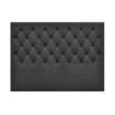 Double Size Upholstered Fabric Headboard - Charcoal