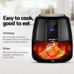 7L Oil Free Air Fryer with Food Divider - Black