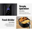 7L Oil Free Air Fryer with Food Divider - Black