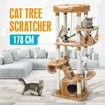 Cat Tree Tower Scratching Post Pole Climbing Scratcher Gym Pet Modern Play House with Perch Multi Levels 178cm Tall