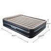 Bestway Queen Inflatable Flocked Mattress Tritech Airbed Built-in AC Pump & Pillow 203 x 152 x 46cm