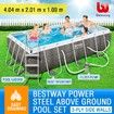 Bestway Metal Frame Above Ground Swimming Pool Set Rectangular Shape 4 x 2 x 1M