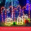 10 LED Christmas Candy Cane String Lights - White & Twinkling