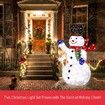 3D Christmas Snowman LED Light - White