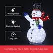 3D Christmas Snowman LED Light - White