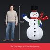 3D Christmas Snowman LED Light - White