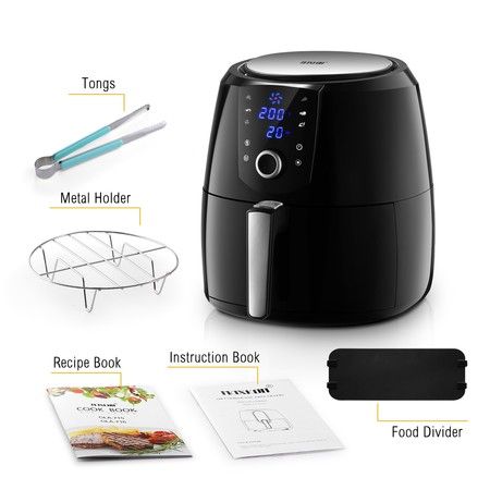Maxkon New 7L Air Fryer LCD Health Cooker Low Oil Rapid