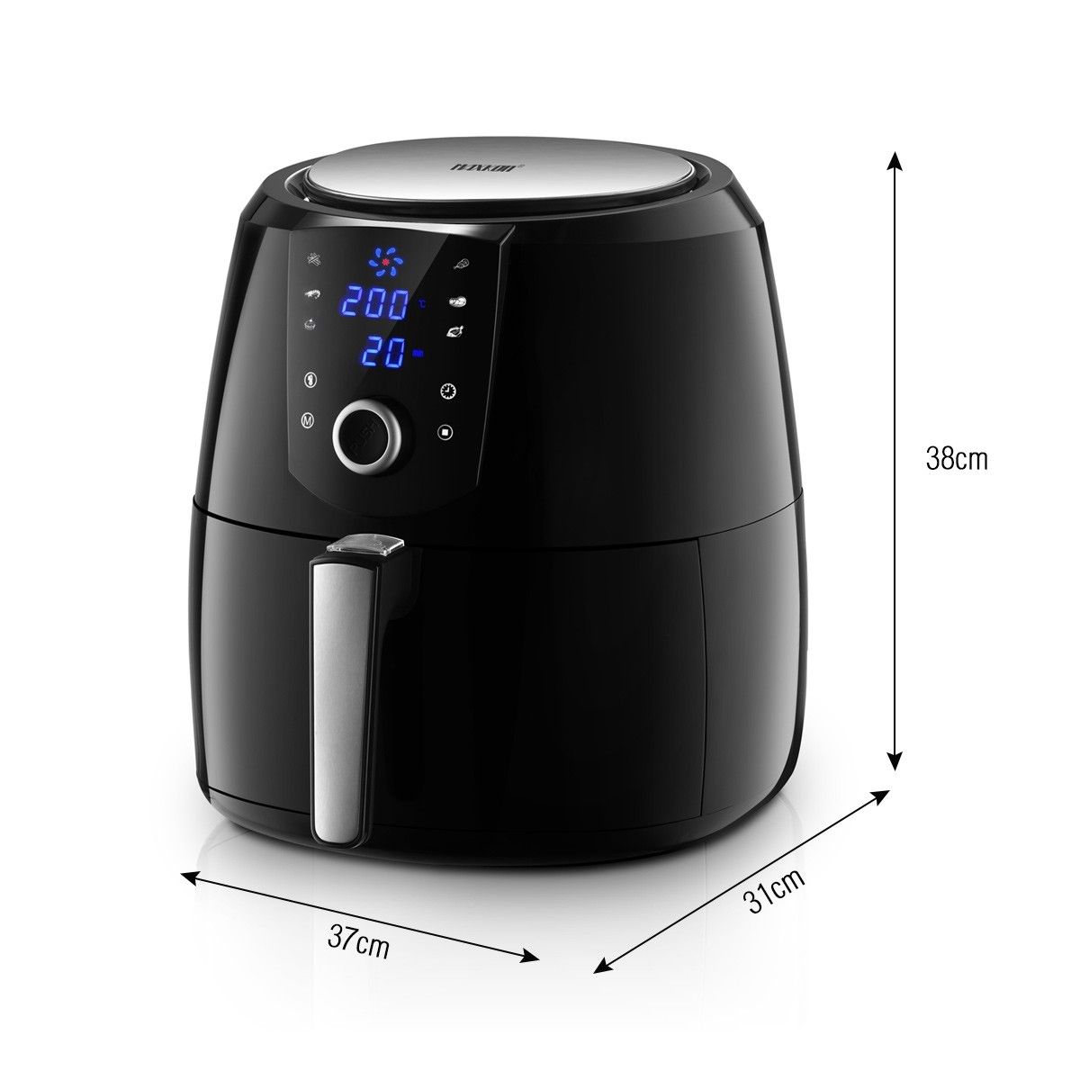 Maxkon New 7L Air Fryer LCD Health Cooker Low Oil Rapid Deep Frying ...