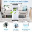 10L Evaporative Air Cooler Fan Ionizer/Humidifier Remote Control Conditioner