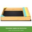 Kids Sand Pit Outdoor Play Set Sandbox Wooden Sandpit Children Toy w/Cover