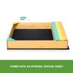Kids Sand Pit Outdoor Play Set Sandbox Wooden Sandpit Children Toy w/Cover
