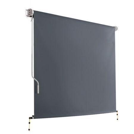 2.4m x 2.5m Retractable Roll Down Awning - Grey