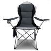 Set of 2 Portable Folding Camping Arm Chair - Grey