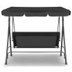 Gardeon Outdoor Swing Chair Garden Bench Furniture Canopy 3 Seater Black