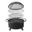 Grillz Fire Pit BBQ Grill 76cm