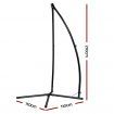 Gardeon Hammock Chair Steel Stand Outdoor Furniture Heavy Duty Black