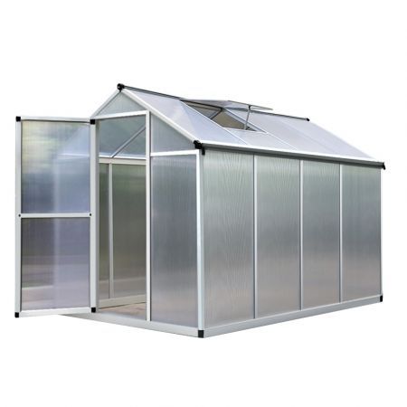 Greenfingers Greenhouse Aluminium Green House Garden Shed Greenhouses 2.42x1.9M