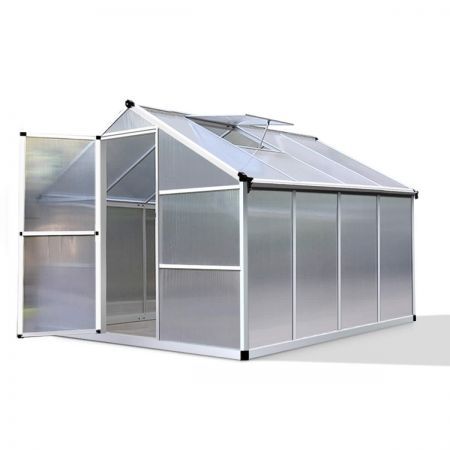 2.4 x 2.5M Polycarbonate Aluminium Greenhouse | Crazy Sales