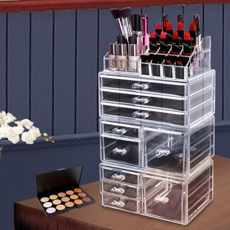 Cosmetic 10 Drawer Makeup Organizer Jewellery Box