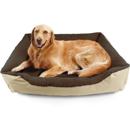 Deluxe Soft Washable Dog Cat Pet Warm Basket Bed XXL - Cream