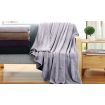 Heavy Mink Coral Fleece Blanket Queen Size - Black