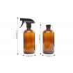4pcs Amber Glass Spray Bottles Trigger Sprayer 500ML