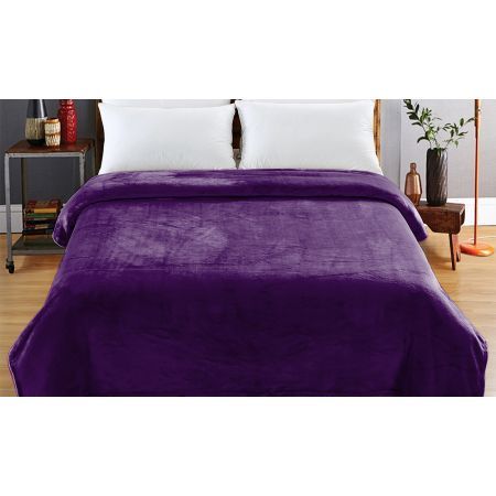 Heavy Mink Coral Fleece Blanket XL - Aubergine Heavy Mink Coral Fleece Blanket XL - Aubergine