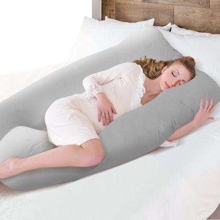 Pregnancy Nursing Sleeping Body Support Maternity Pillow - Grey