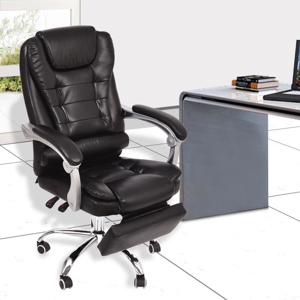 Executive PU Leather Office Computer Chair - Black
