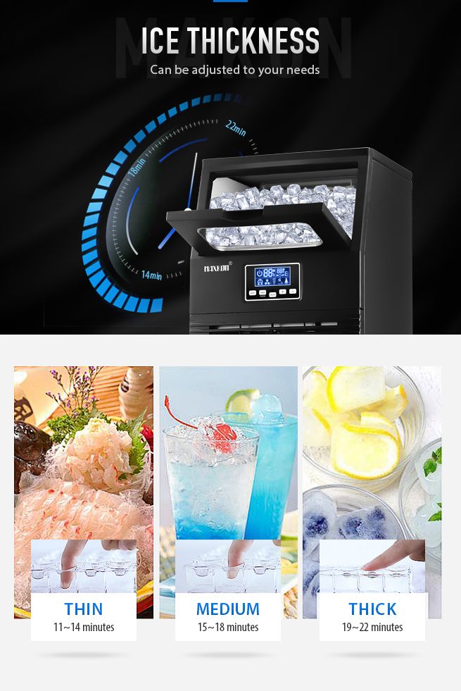 Maxkon 30kg Commercial Ice Cube Maker Machine Home Benchtop Countertop