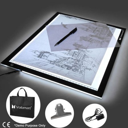 Sketching Stencil White A3 LED Light Box Tracing Pad USB Powered Ultra-Thin 19 inch Drawing Light Pad for Tattoo Drawing 