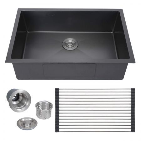 Stainless Steel Kitchen Sink 700x450mm Handmade Nano Single Bowl