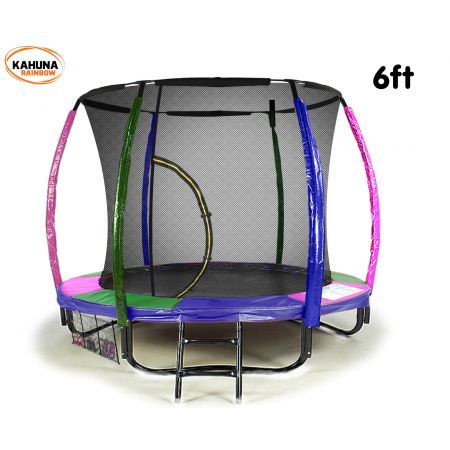 Kahuna 6ft Trampoline with Rainbow Safety Pad