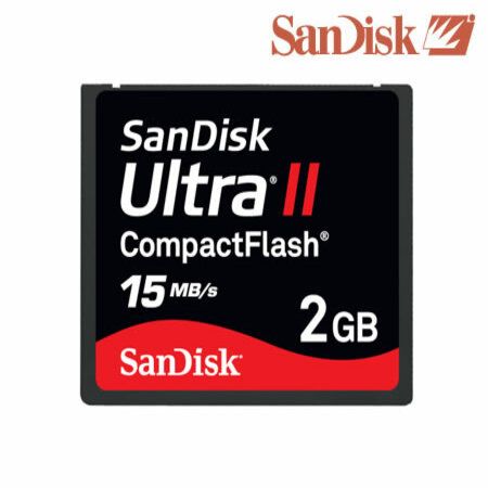 SanDisk 2GB Ultra II CompactFlash Compact Flash Card High Speed 15MB/s 100x