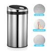 50L Touch Top Garbage Rubbish Bin Stainless Steel Push Kitchen Waste Trash Can