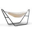 Gardeon Hammock Bed with Steel Frame Stand - Cream