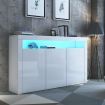 Modern 3 Doors Buffet Sideboard Dresser Storage Cabinet High Gloss Cupboard - White