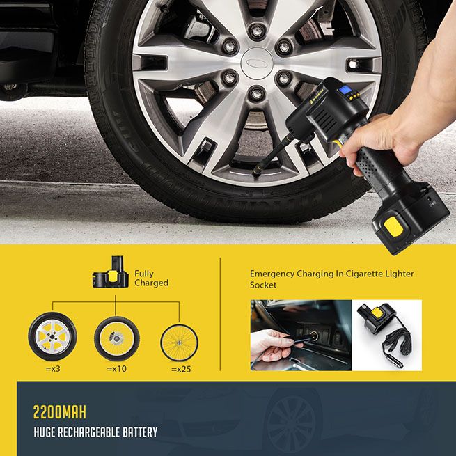 battery car tyre pump