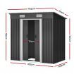 Giantz Garden Shed 1.94x1.21M w/Metal Base Sheds Outdoor Storage Tool Steel House Sliding Door