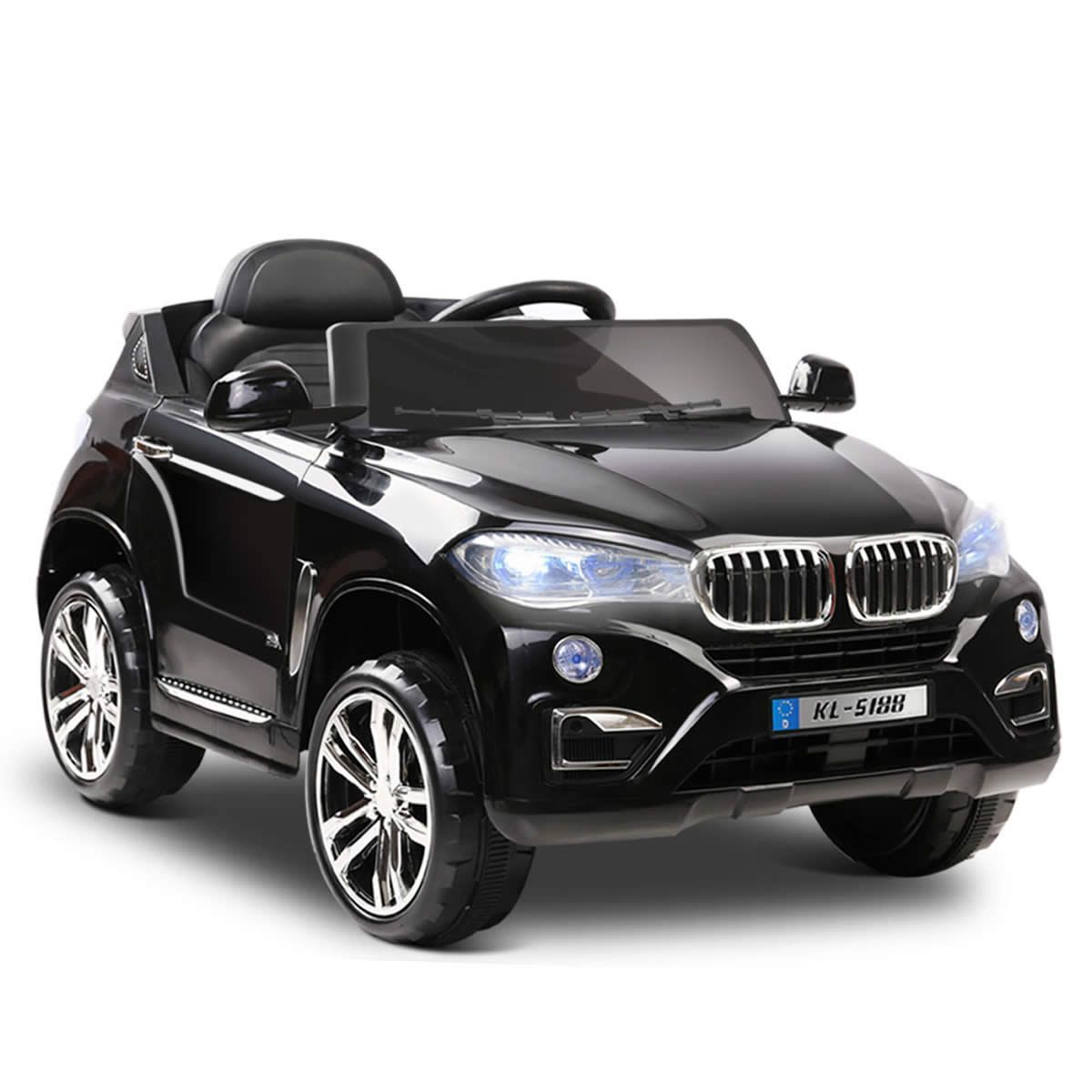 Rigo Kids Electric Ride On Car SUV BMW-Inspired X5 Toy Cars Remote 6V Black