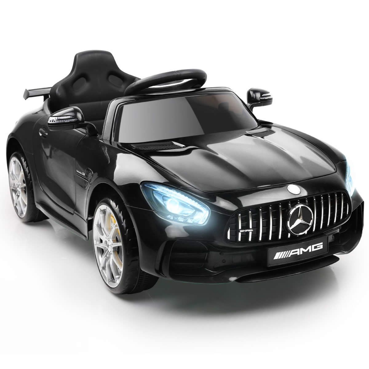 Kids Electric Ride On Car Mercedes-Benz AMG GTR Licensed Toy Cars 12V Black