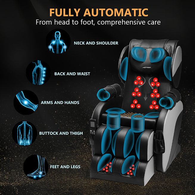 HOMASA Electric Massage Chair Full Body Zero Gravity Shiatsu Recliner W/ Heat Small Size