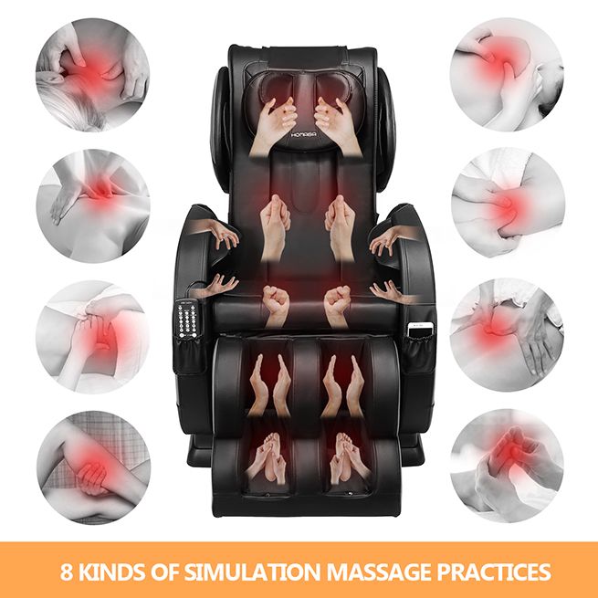 HOMASA Electric Massage Chair Full Body Zero Gravity Shiatsu Recliner W Heat Large Size