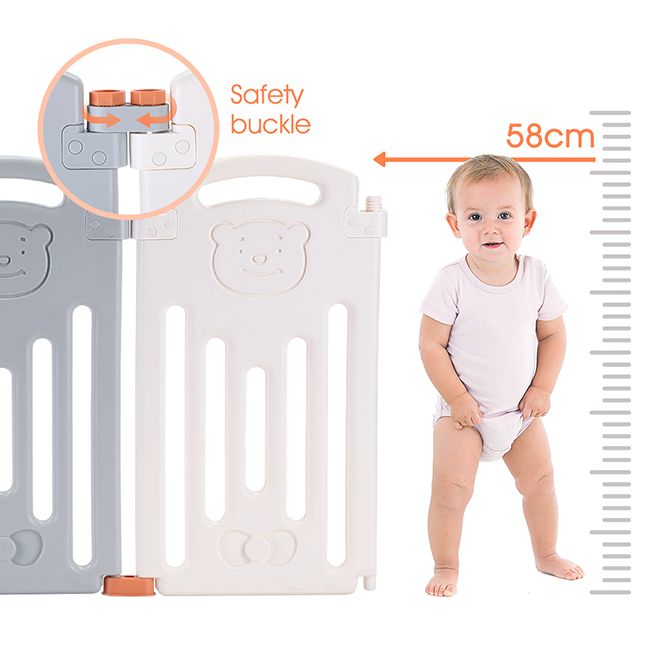 ABST 18 Sided Foldable Panel Baby Playpen Interactive Baby Room Kids ...