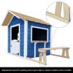 Kids Wooden Cubby House Outdoor Playhouse Cottage Children Toy Play Seat Set