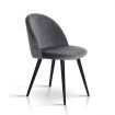 Artiss Dining Chairs Set of 2 Velvet Solid Curved Dark Grey