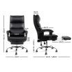 PU Leather Racing Style Office Desk Chair - Black