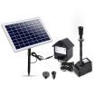 Gardeon Solar Pond Pump with Battery Kit LED Lights 6.6FT